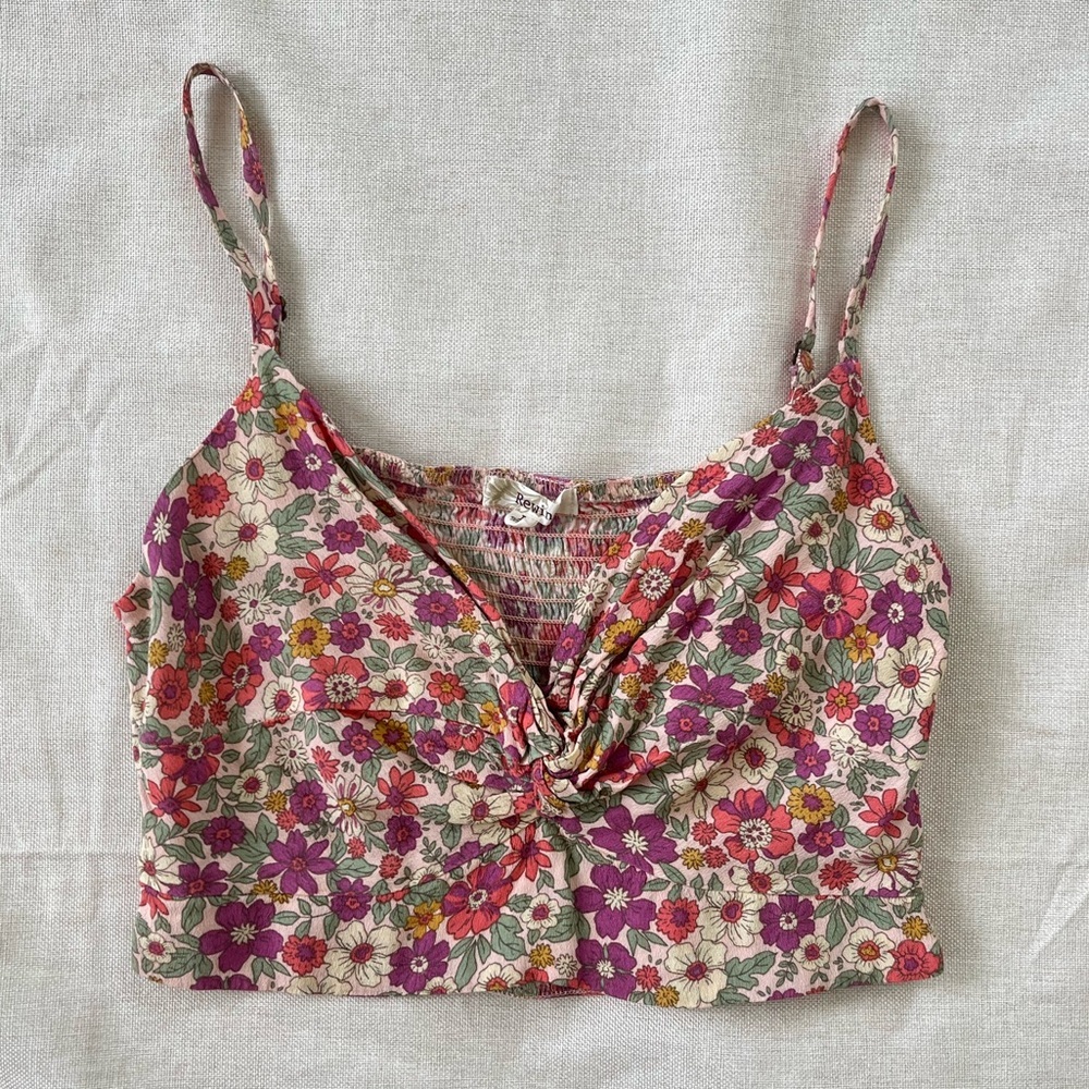 Rewind Multicolor Floral Camisole summer cottage Top L